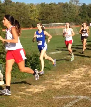 Polk County runner Emily Kocher placed fourth in Thursday's meet.