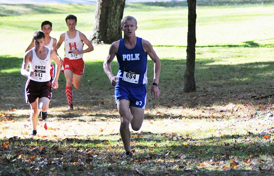 Polk senior Mitchell Brown placed third to help lead the Wolverines to a third straight WHC title.