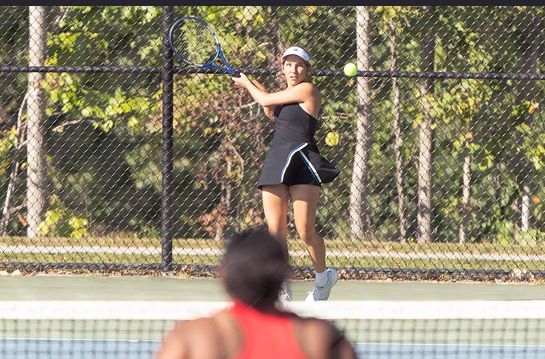 Polk County's Mia Wolfe was a two-time winner in Wednesday's match