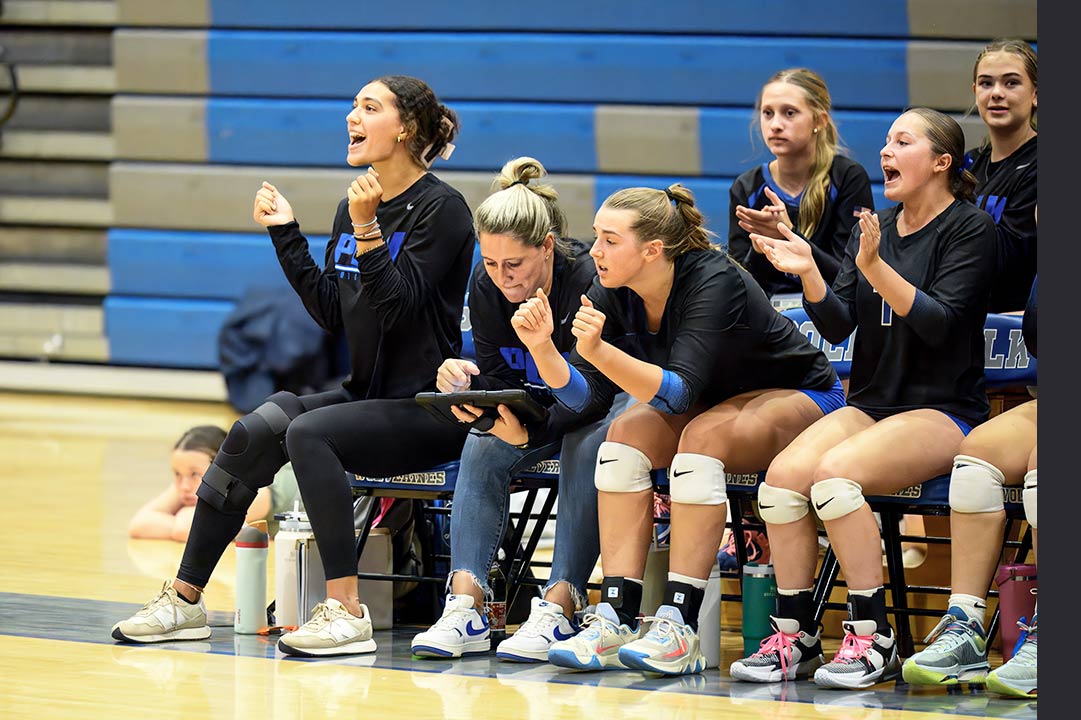 Sophia Overholt has support Polk County from the sidelines while recovering from a sprained PCL