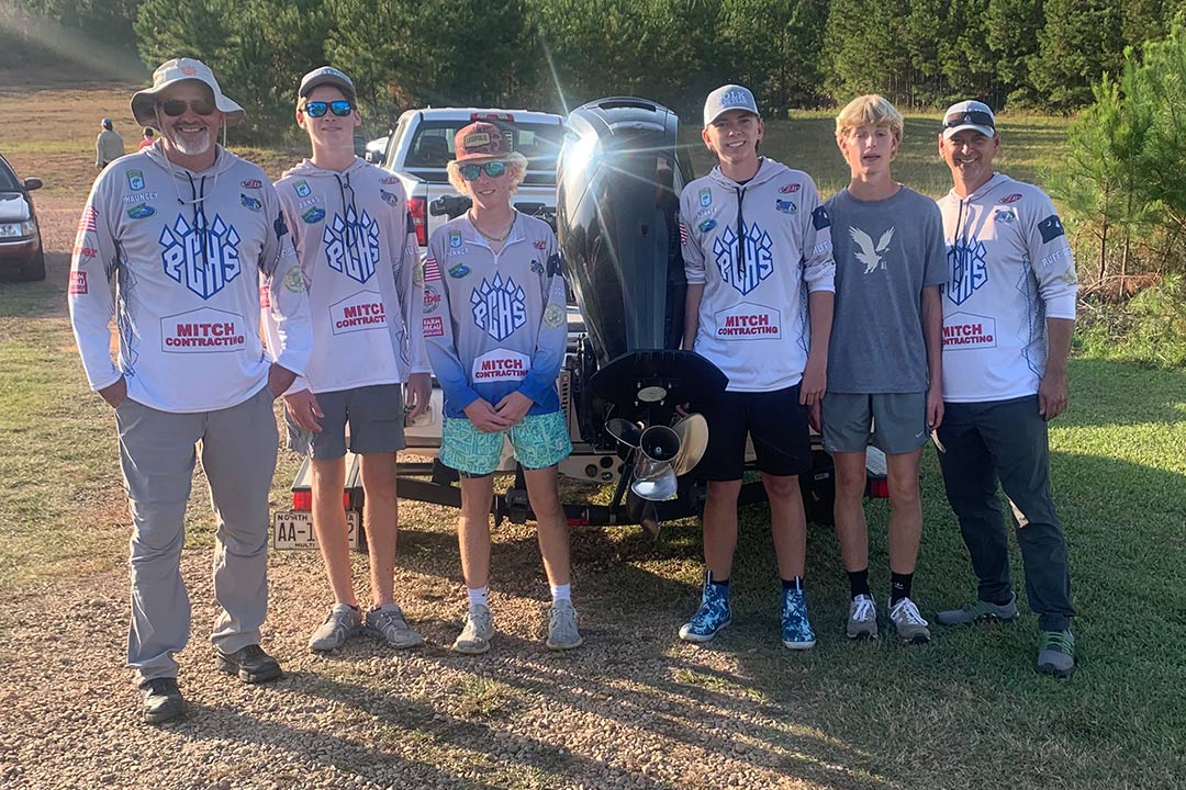 Polk County Bass Team members competed in November 2024 at Lake Russell (photo courtesy Chauncey Barber)