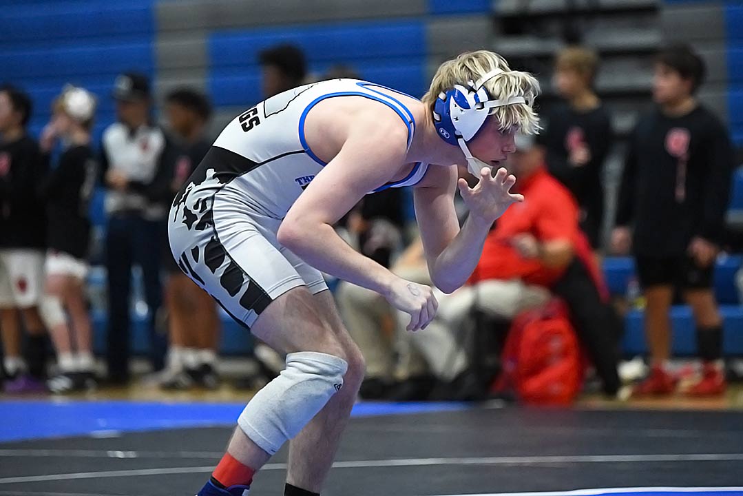Polk County's Aiden Billings was among the winners in Tuesday's match