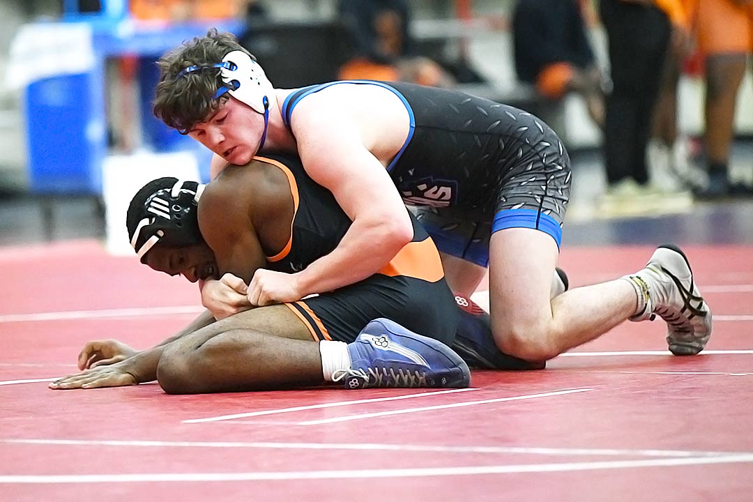 Polk County senior Jacob Ed recently notched his 100th career win and is hoping to make a run at a state meet berth
