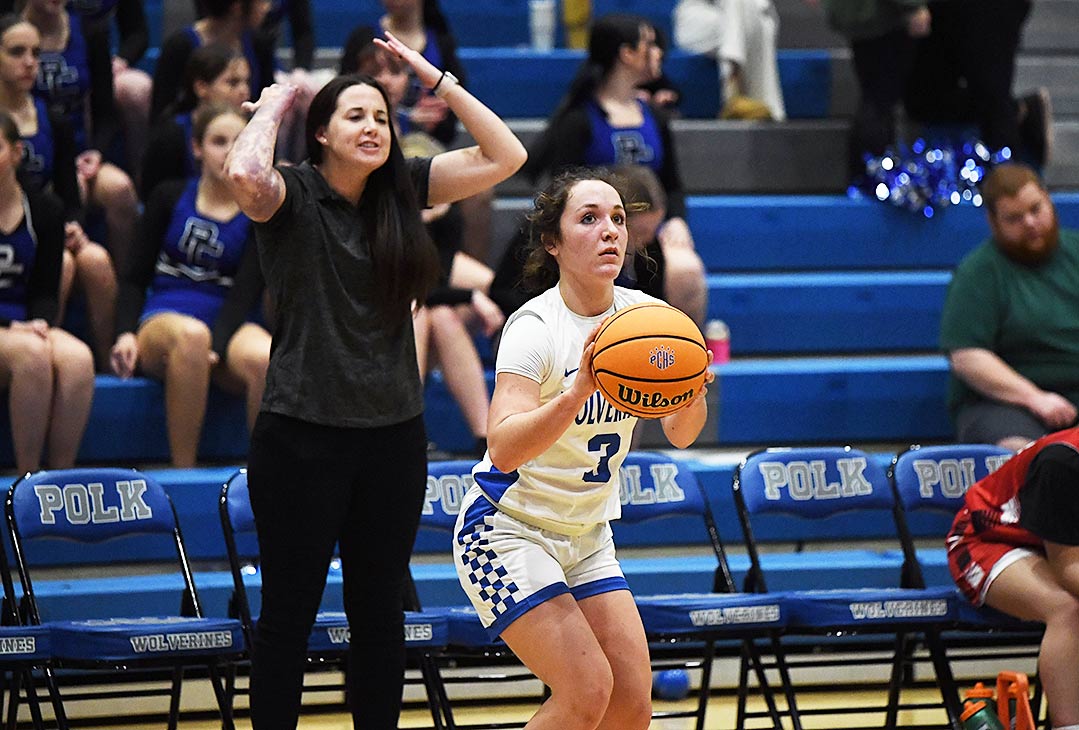 Polk County's Bailey Staton now has made more 3-pointers than any other Wolverine girls basketball player