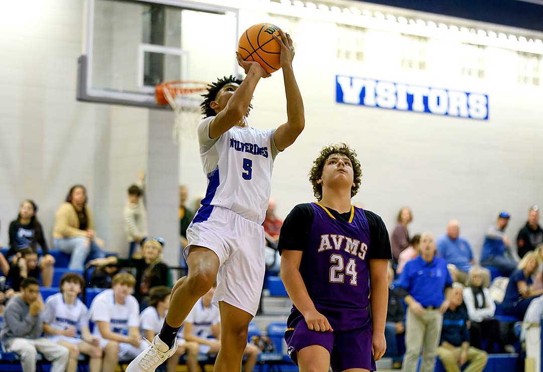 RJ Simpson had 12 points Thursday to help rally Polk Middle to a win at Apple Valley