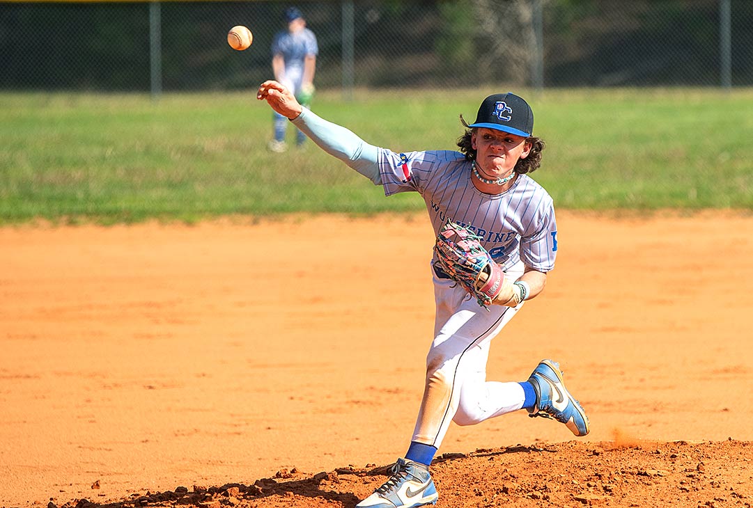 Gavin Waldbillig tossed a five-inning no-hitter Monday while also homering in Polk Middle's 13-1 victory