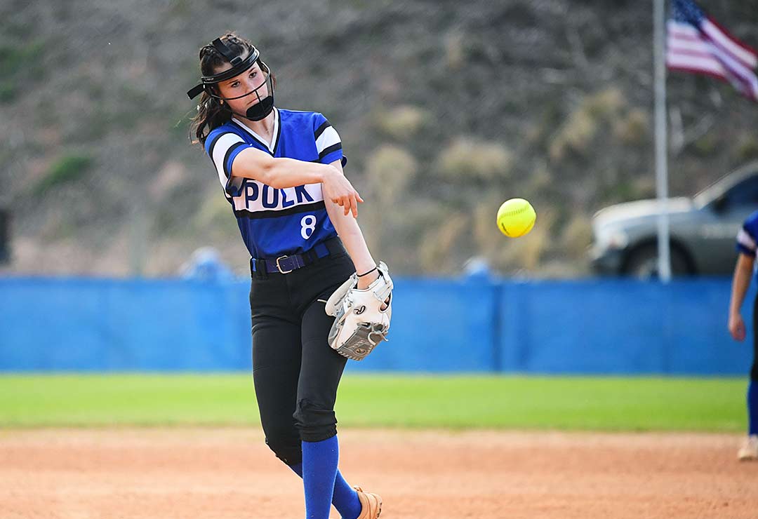 Polk County pitcher Kinsley Lancaster