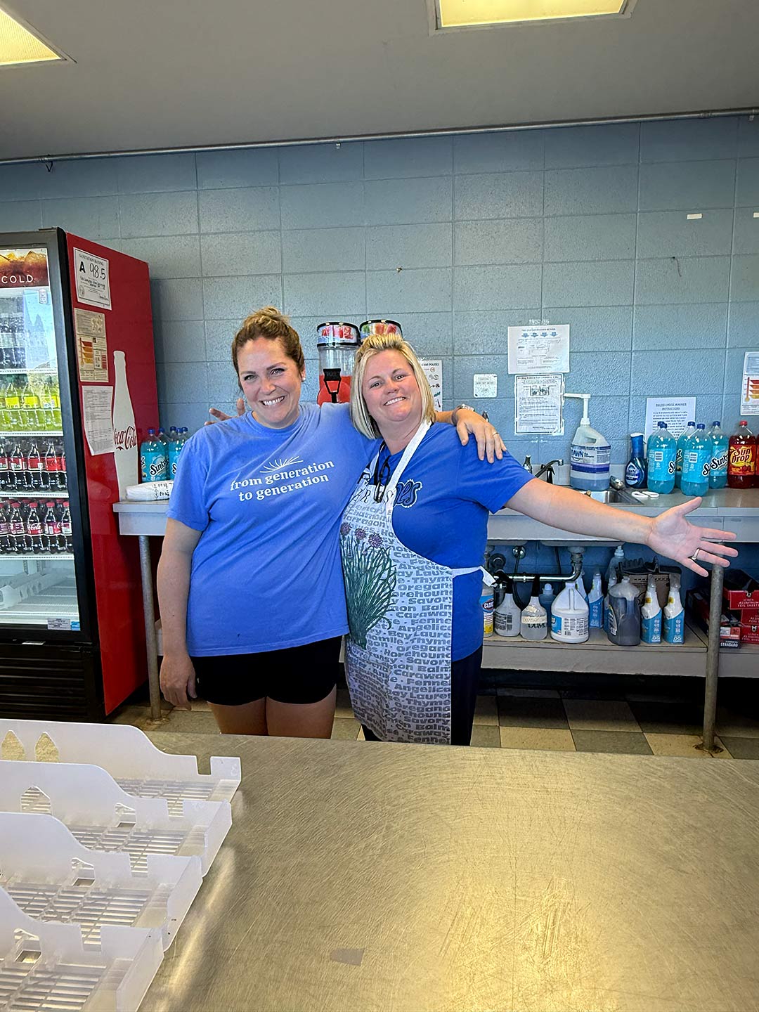 Polk County athletic director Michelle Fagan, right, hosted Dinner with the Director on Wednesday for fall sports athletes and coaches