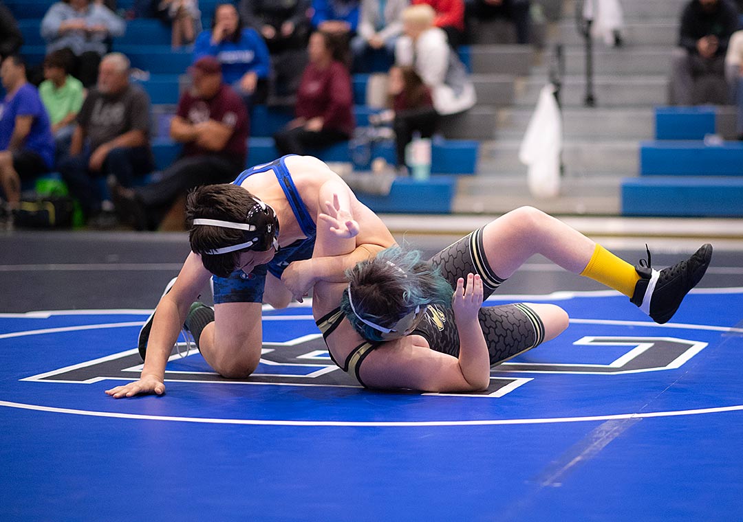Polk Middle's Trenholm McMinn was among the winners at Thursday's match