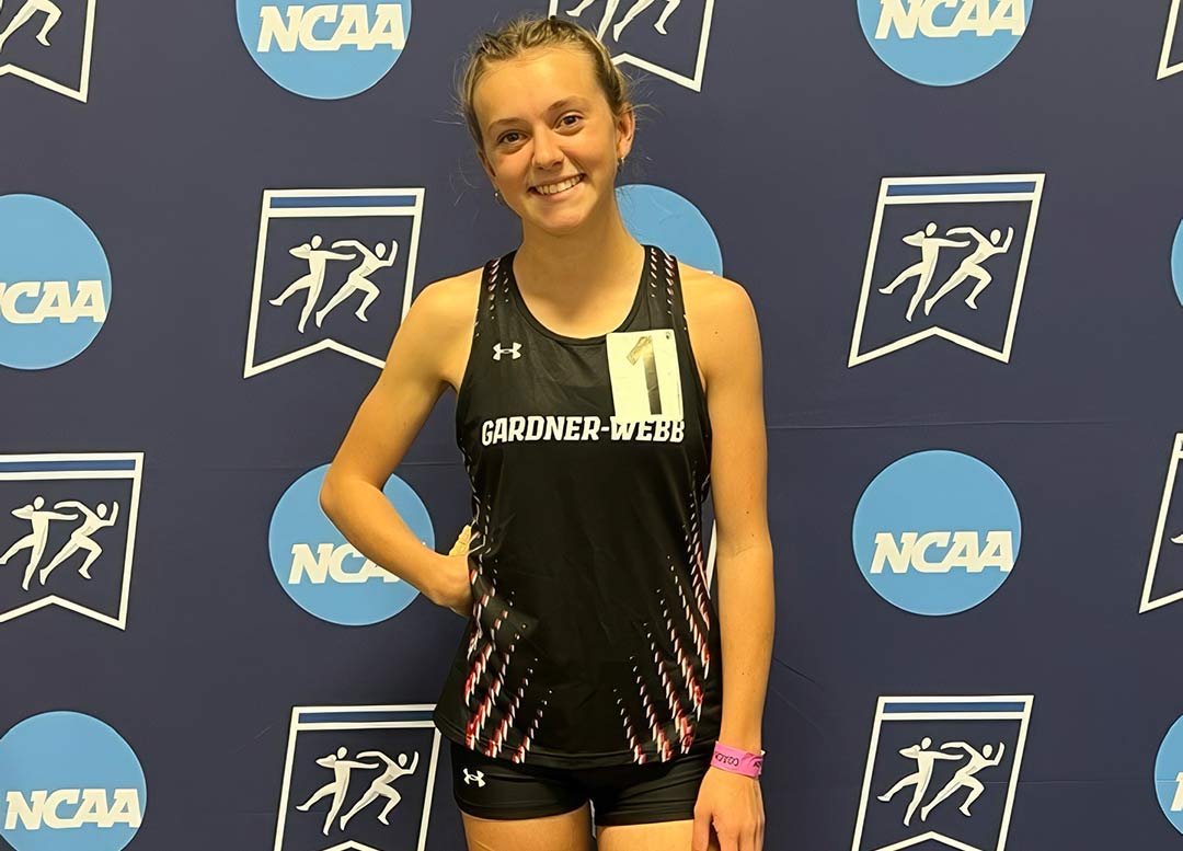 Gardner-Webb freshman Karsyn Huskey won the 800-meter run at Sunday's JDL Early Bird Invitational in Winston-Salem (photo courtesy Jennifer Huskey)