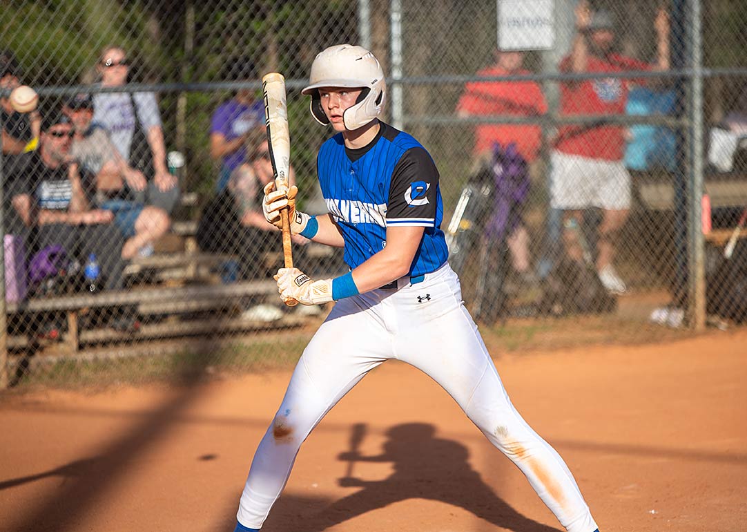 Polk Middle's Callaway Cameron had three hits in Monday's loss
