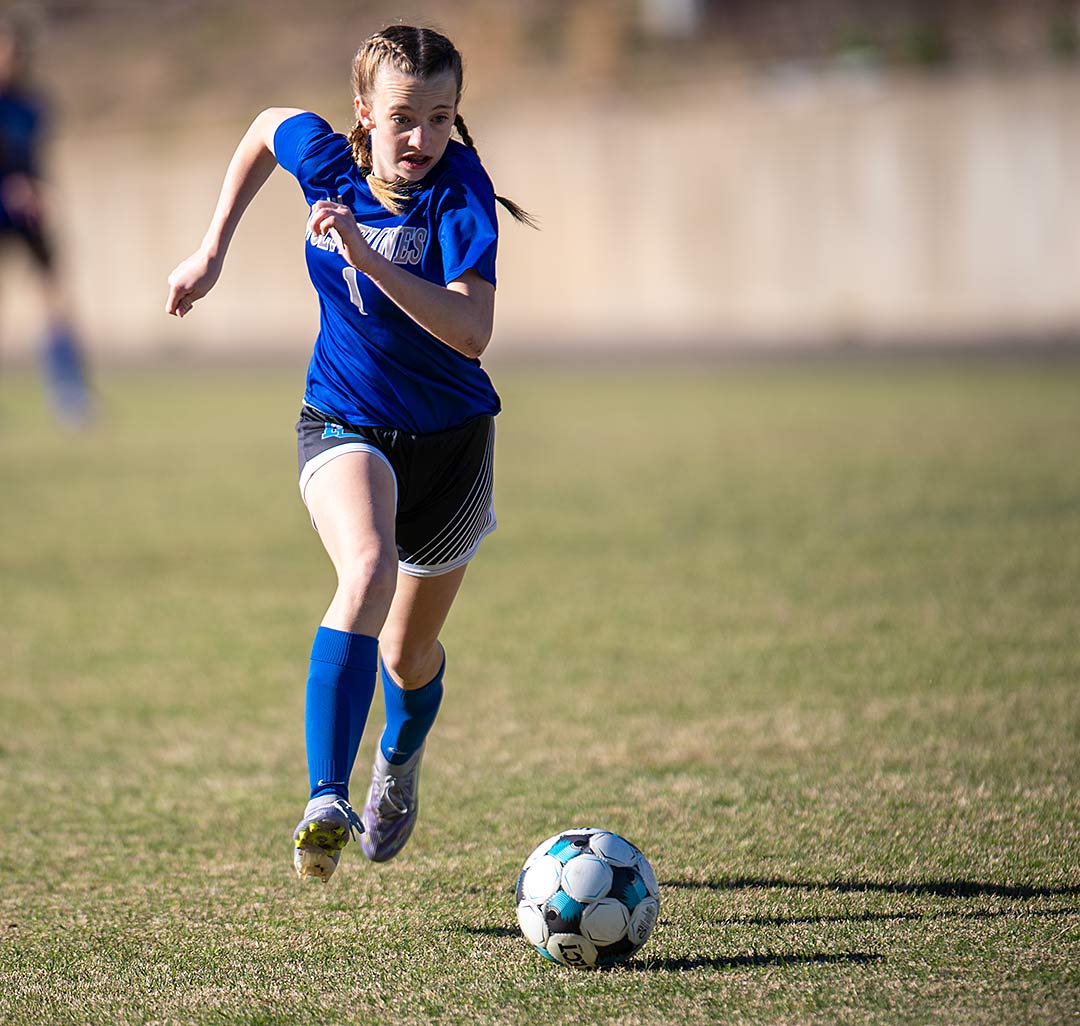 Addy Dedmon scored one of Polk Middle's three goals in Monday's win