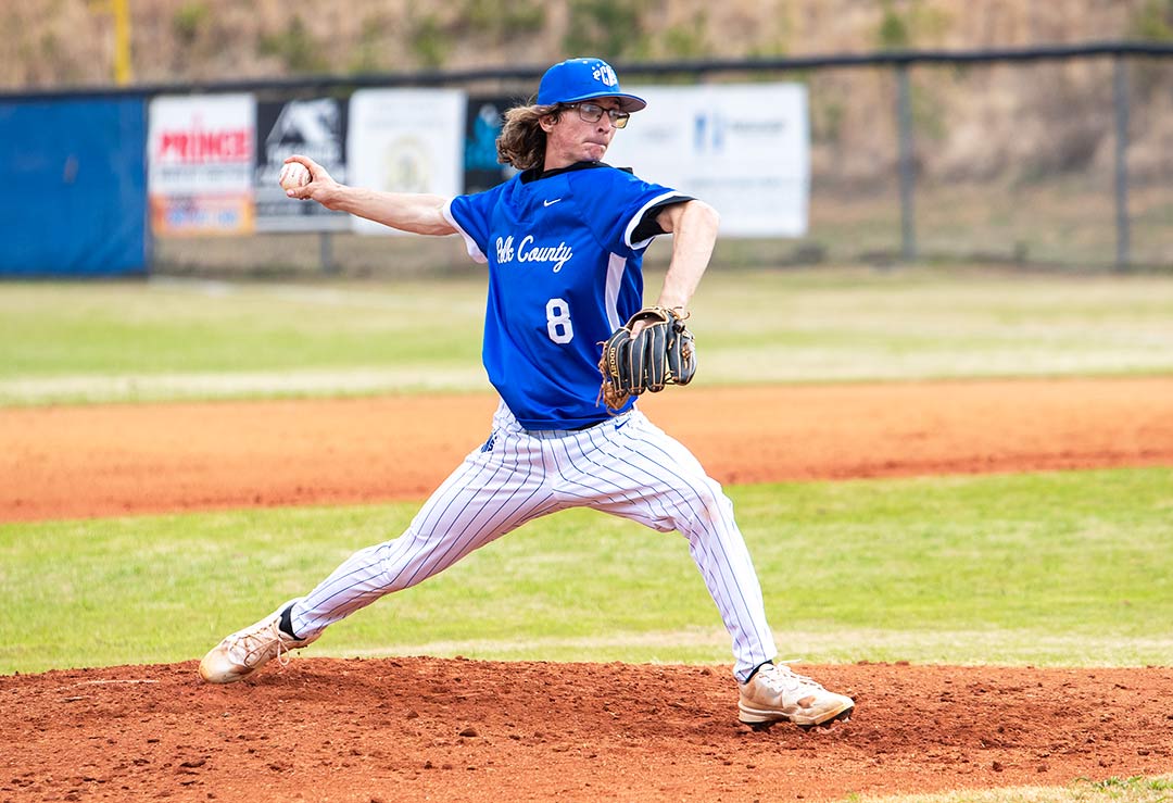 Polk County senior Alex Perry held Walkertown to three hits in Friday's win