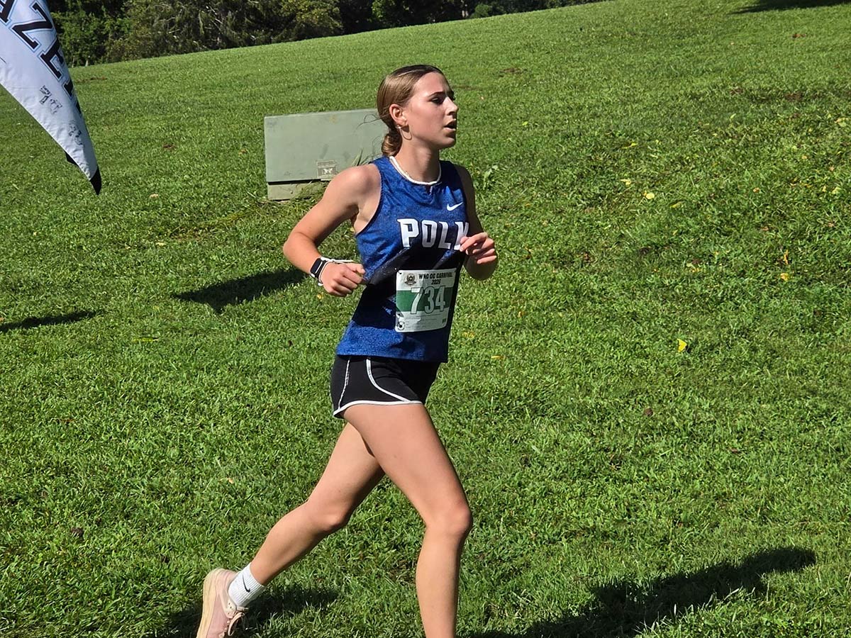 Polk County freshman Sophia Junge placed 30th Saturday and had a personal-best time (photo courtesy Brandon Schweitzer)