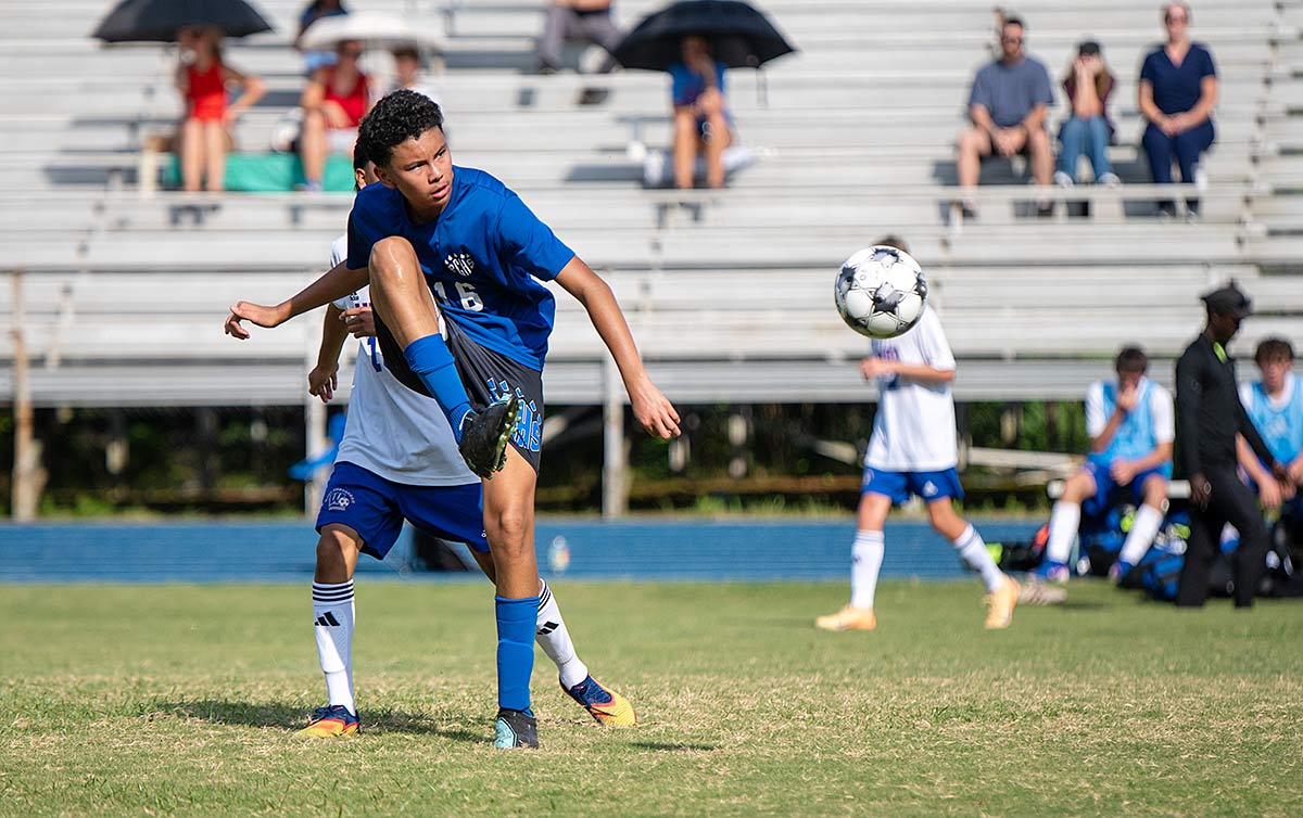 Polk County defender Angel Roman