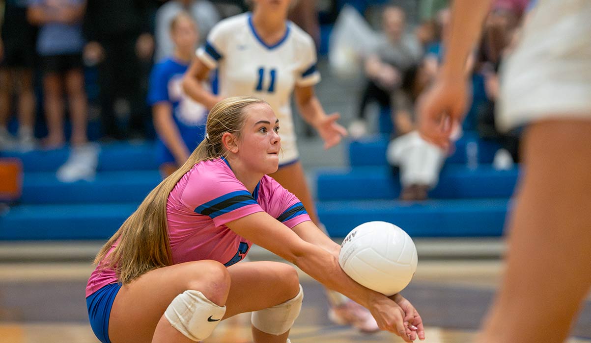 Claire Lawrence had a team-high 22 digs in Wednesday's match