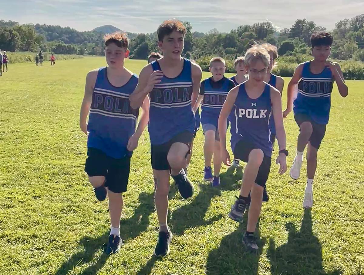 Polk Middle's boys cross country team (photo courtesy Jennifer Morton)